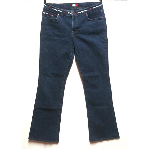 Vintage Tommy Hilfiger Jeans Tommy Girl Y2K blue 2002 boot Size 15/32 excellent - Picture 1 of 10